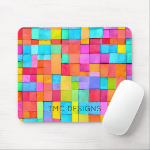 Abstract Art Colourful NAME Office Home School Fun Mouse Mat