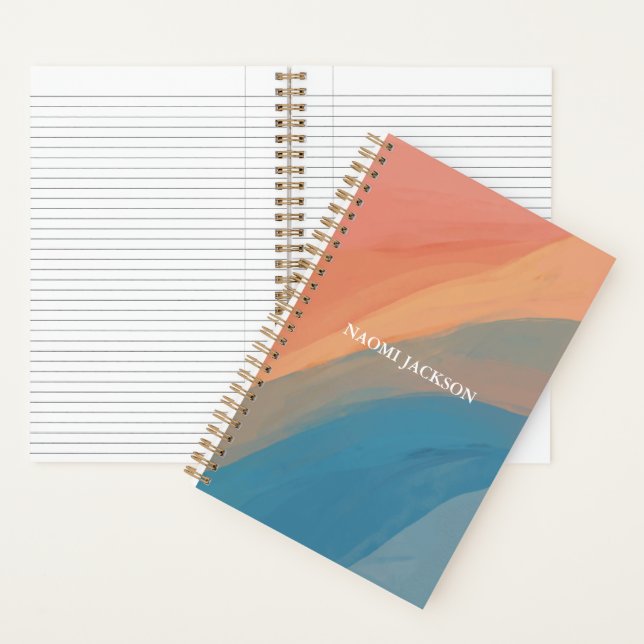 Abstract Art Colourful Personalised Notebook (Inside)