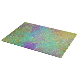 Abstract Art Colourful Textured Glass Cutting Board