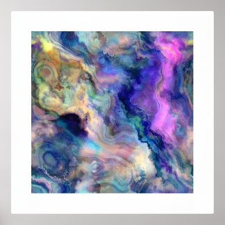 Abstract art colours Foil Print