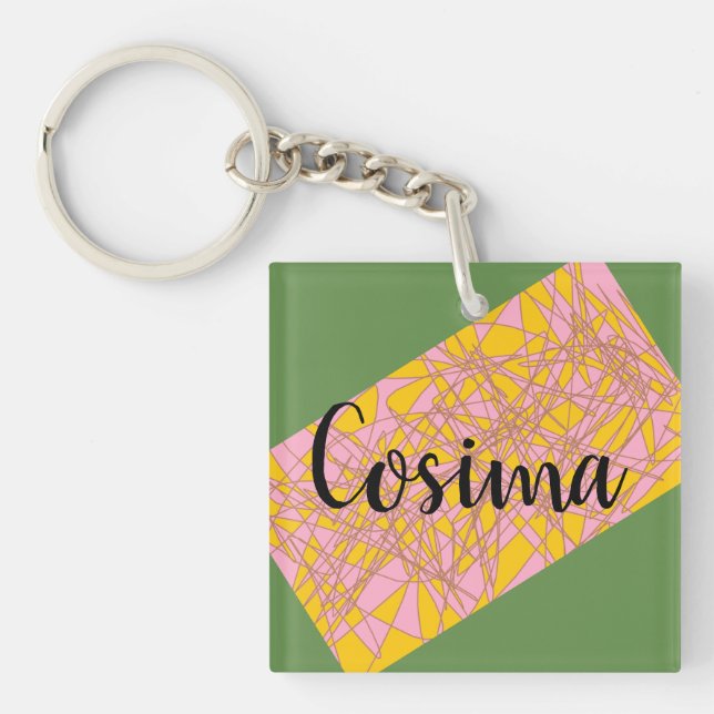 abstract art Cosima from Orphan Black tv show Key Ring (Front)
