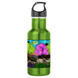 Abstract Art Cotton Candy Trees 532 Ml Water Bottle