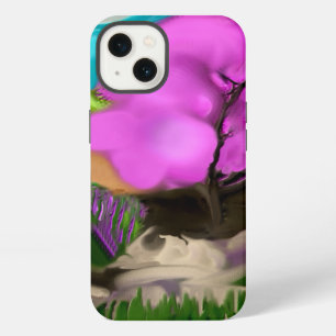 Abstract Art Cotton Candy Trees iPhone 13 Case