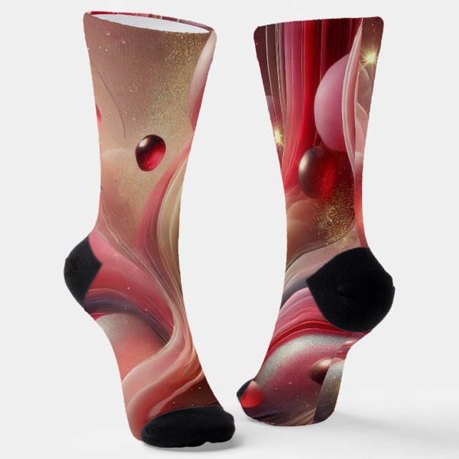 Abstract Art Crew Socks (Angled)