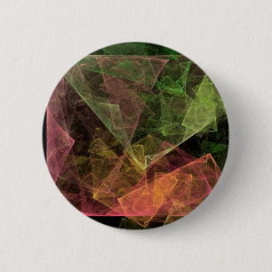 Abstract Art Cubic Space 6 Cm Round Badge