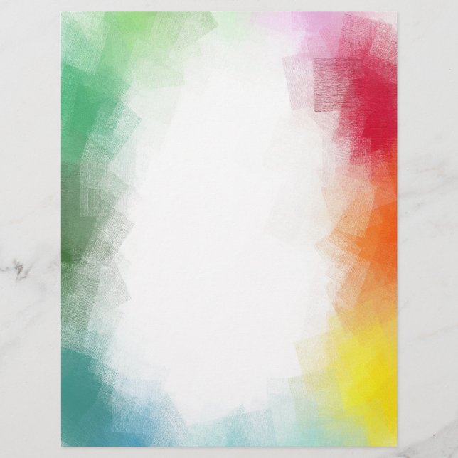 Abstract Art Custom Blank Template Trendy Pink Red Custom Letterhead (Front)