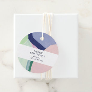 Abstract Art Custom Photo Christmas Holiday Gift Favour Tags