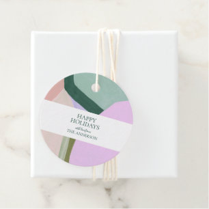 Abstract Art Custom Photo Christmas Holiday Gift Favour Tags