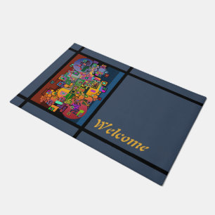 Abstract Art - Dancing in the city + your ideas Doormat