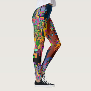 Abstract Art - Dancing in the city + your ideas Leggings