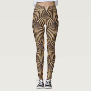 Abstract Art Deco: Gold Elegance. Leggings