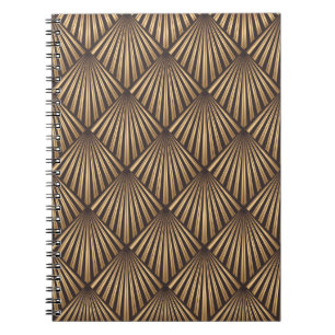 Abstract Art Deco: Gold Elegance. Notebook