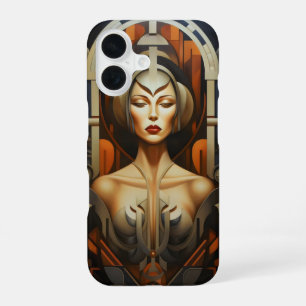 Abstract Art Deco Woman iPhone 16 Case