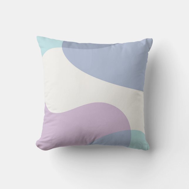 Abstract Art Design Blue Cushion (Front)