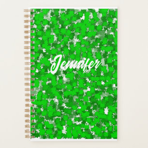 Abstract Art Design Green Foliage Planner