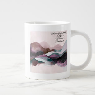 Abstract Art Design   Modern Minimalist Large Coffee Mug