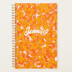 Abstract Art Design Orange Foliage Planner