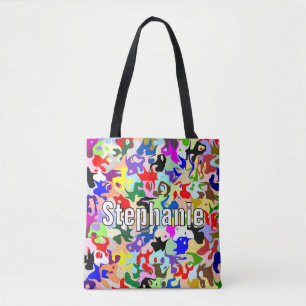 Abstract Art Design Personalised Tote Bag