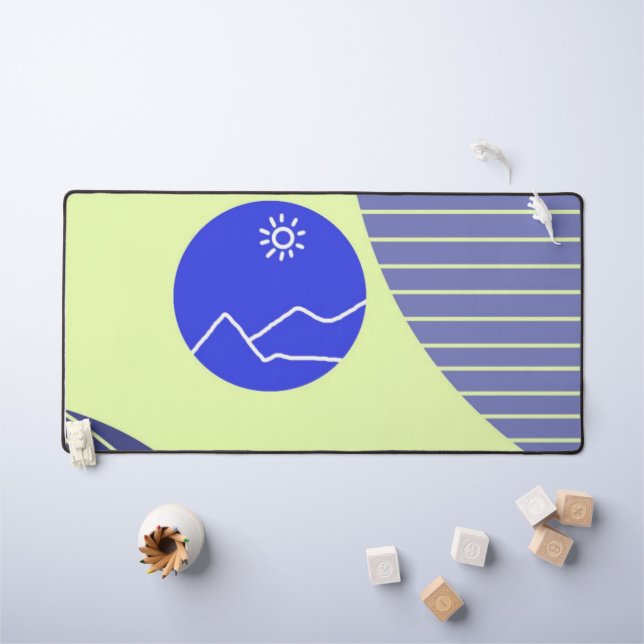 abstract art desk mat (Kids Table)