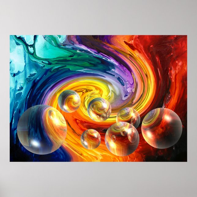 Abstract Art Digital Design Poster (Front)