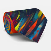 Abstract Art Disc Golf themed  Tie (Rolled)