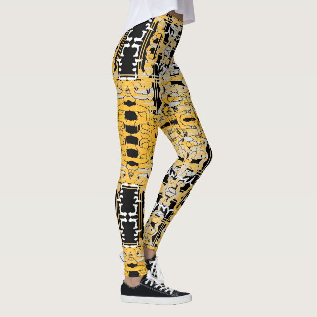 Abstract Art "Drought Prayer" Leggings (Right)