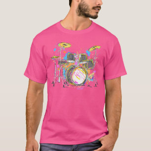 Abstract Art Drums Musician Music Band Throne Noos T-Shirt