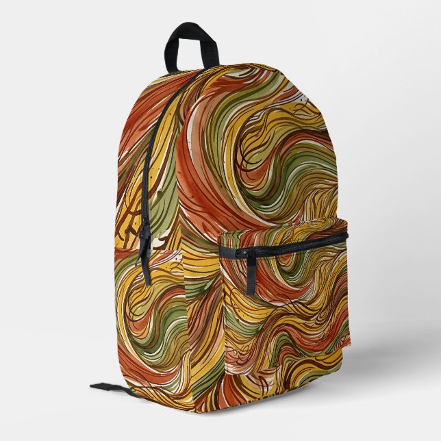 Abstract Art Dune Ripple Earth Backpack (Back Corner Left)