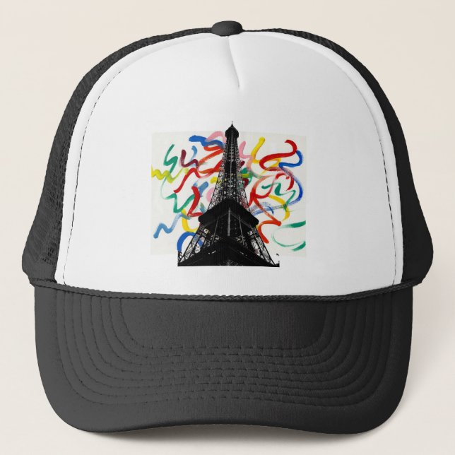 Abstract Art-Eiffel Tower Hat (Front)