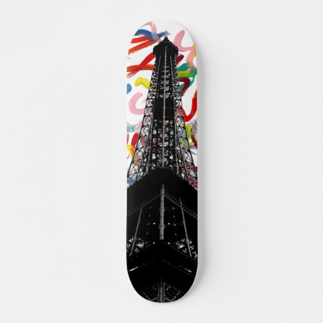 Abstract Art-Eiffel Tower Skateboard (Front)