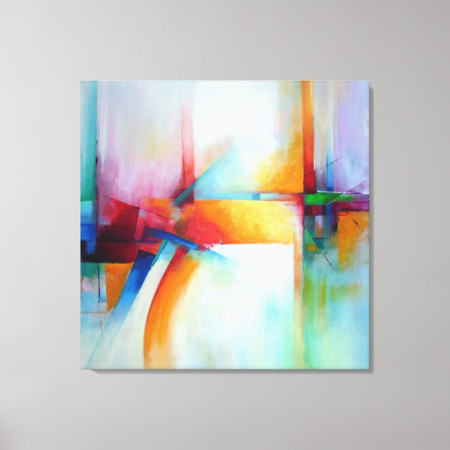 Abstract Art Elegant Acrlylic Painting Modern Deco Canvas Print (Front)