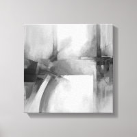 Abstract Art Elegant Black & White Modern Painting