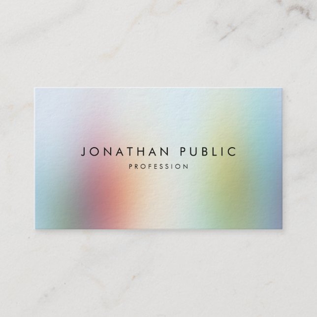 Abstract Art Elegant Template Luxury Premium Thick Business Card (Front)