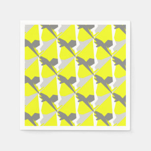 Abstract Art Energy Yellow Grey Napkin