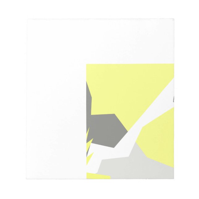 Abstract Art Energy Yellow Grey Notepad (Front)