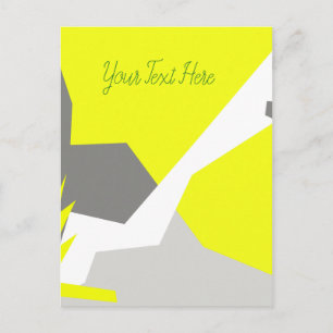 Abstract Art Energy Yellow Grey Postcard