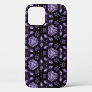 Abstract art eyes and diamond watercolour pattern iPhone 12 case