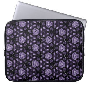 Abstract art eyes and diamond watercolour pattern  laptop sleeve