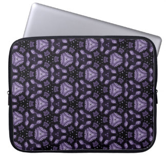 Abstract art eyes and diamond watercolour pattern  laptop sleeve