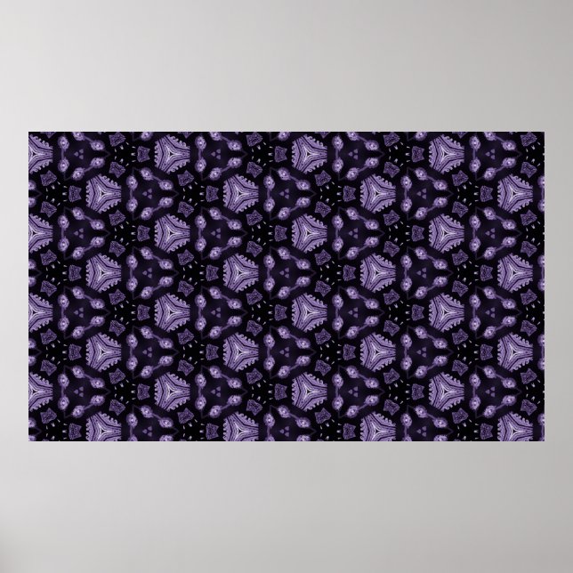 Abstract art eyes and diamond watercolour pattern  poster (Front)