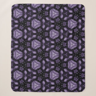 Abstract art eyes and diamond watercolour pattern  sherpa blanket