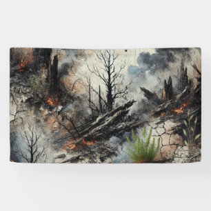 Abstract Art Fabric Banner
