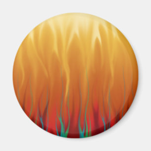 Abstract Art - Fire - Background Flames Magnet
