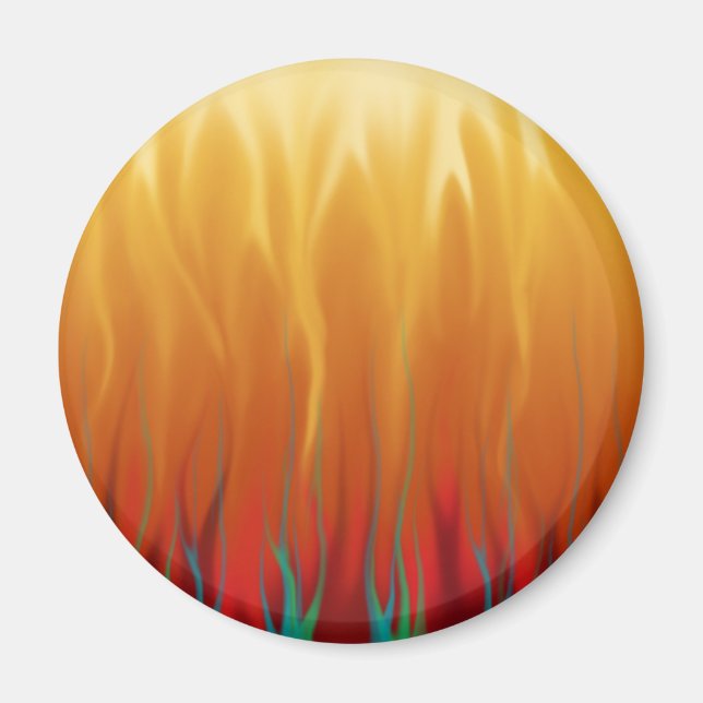 Abstract Art - Fire - Background Flames Magnet (Front)