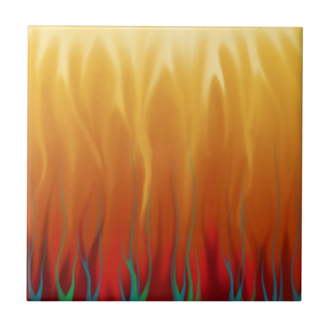 Abstract Art - Fire - Background Flames Tile (Front)