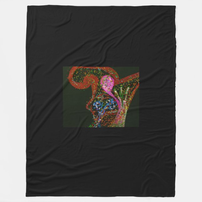 Abstract Art Fleece Blanket (Front)