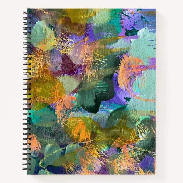Abstract Art Flower Field Spiral Notebook (Front)