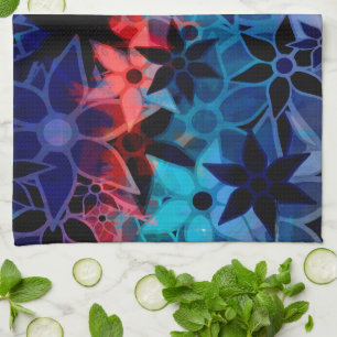 Abstract Art Flower Pattern #2 Tea Towel