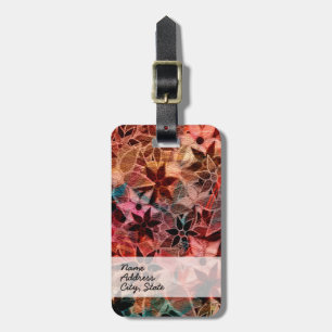 Abstract Art Flower Pattern #3 Luggage Tag