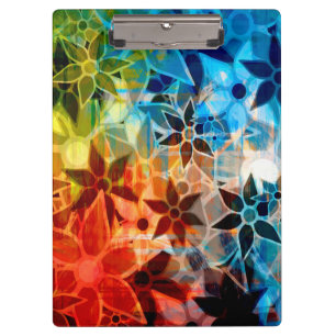 Abstract Art Flower Pattern #4 Clipboard